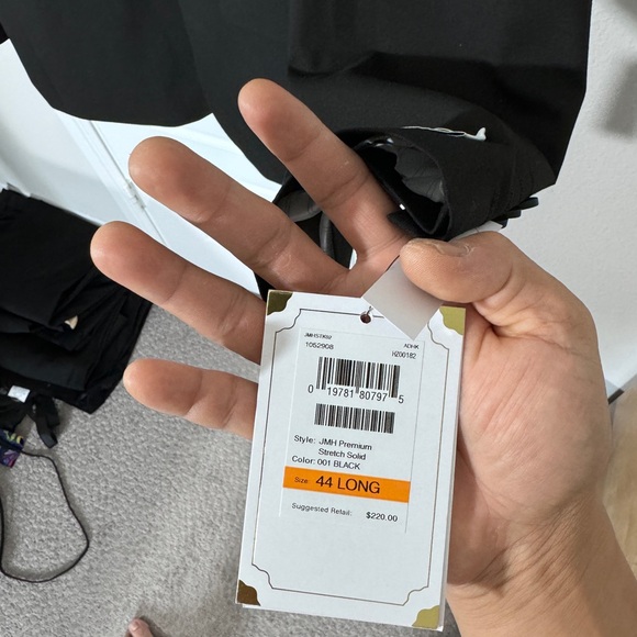 J.M.HAGGER Classic Fit Suit Jacket Blazer 44L Premuim Stretch Solid Black Blazer - Picture 4 of 5